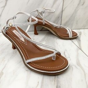 Zimmermann Leather Strappy Kitten Heel Sandals
